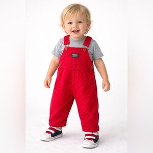 Vintage Oshkosh b’gosh jumper red with stars‎ size 18 months